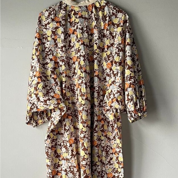 Tory Burch Printed Balloon Sleeve Tunic Caftan Dress - Picture 7 of 10